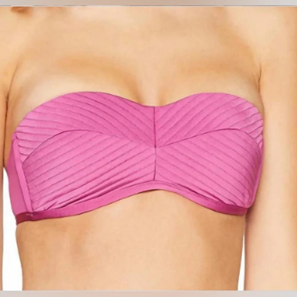 NWT Seafolly bustier quilted bikini top berry